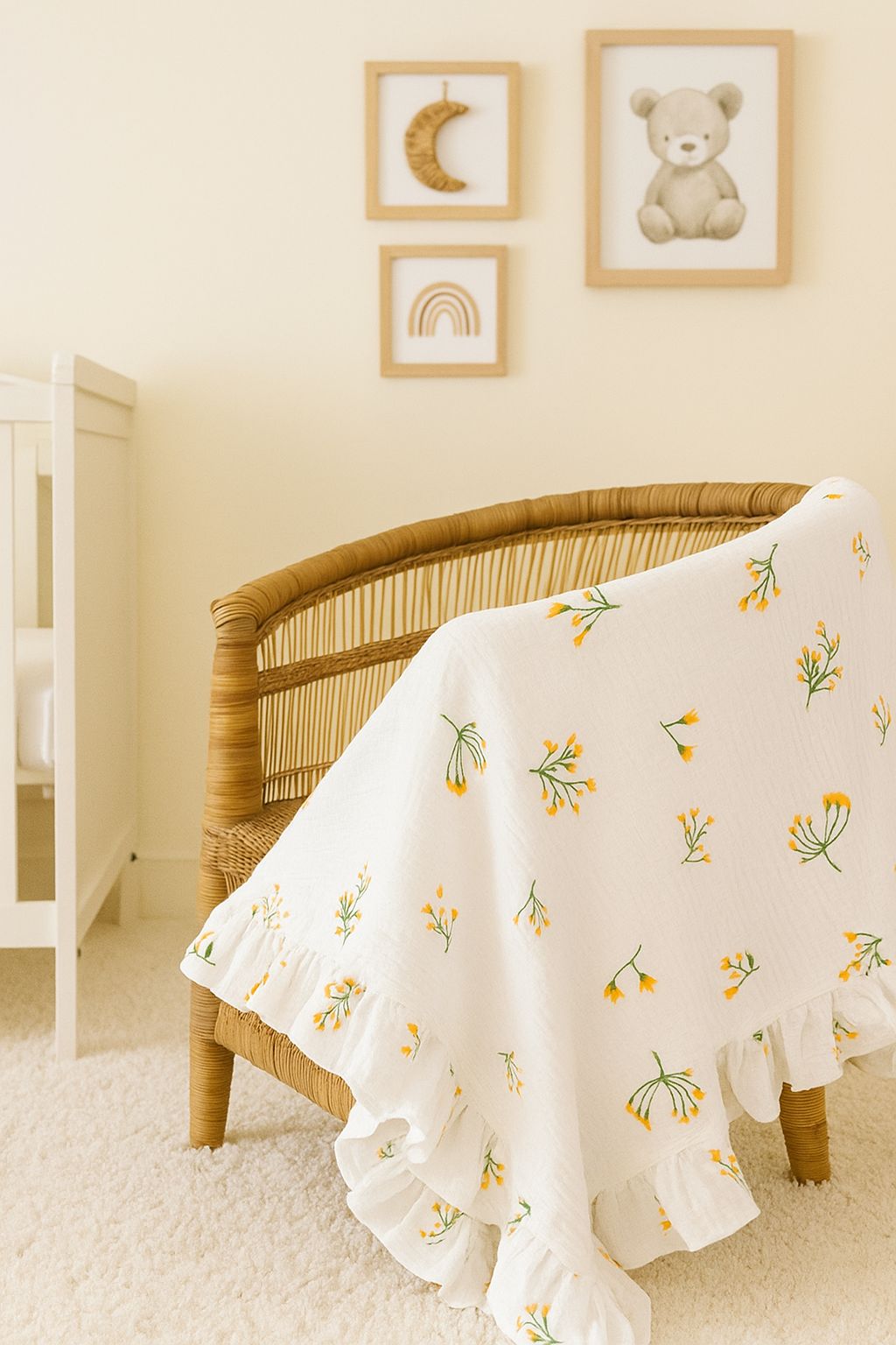 Buttercup Muslin Blanket